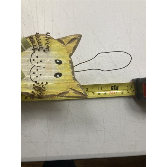 Vtg Handmade Cat Bird House Folk Art Primitive Whimsical Wood Blue Bird - Picture 11 of 11